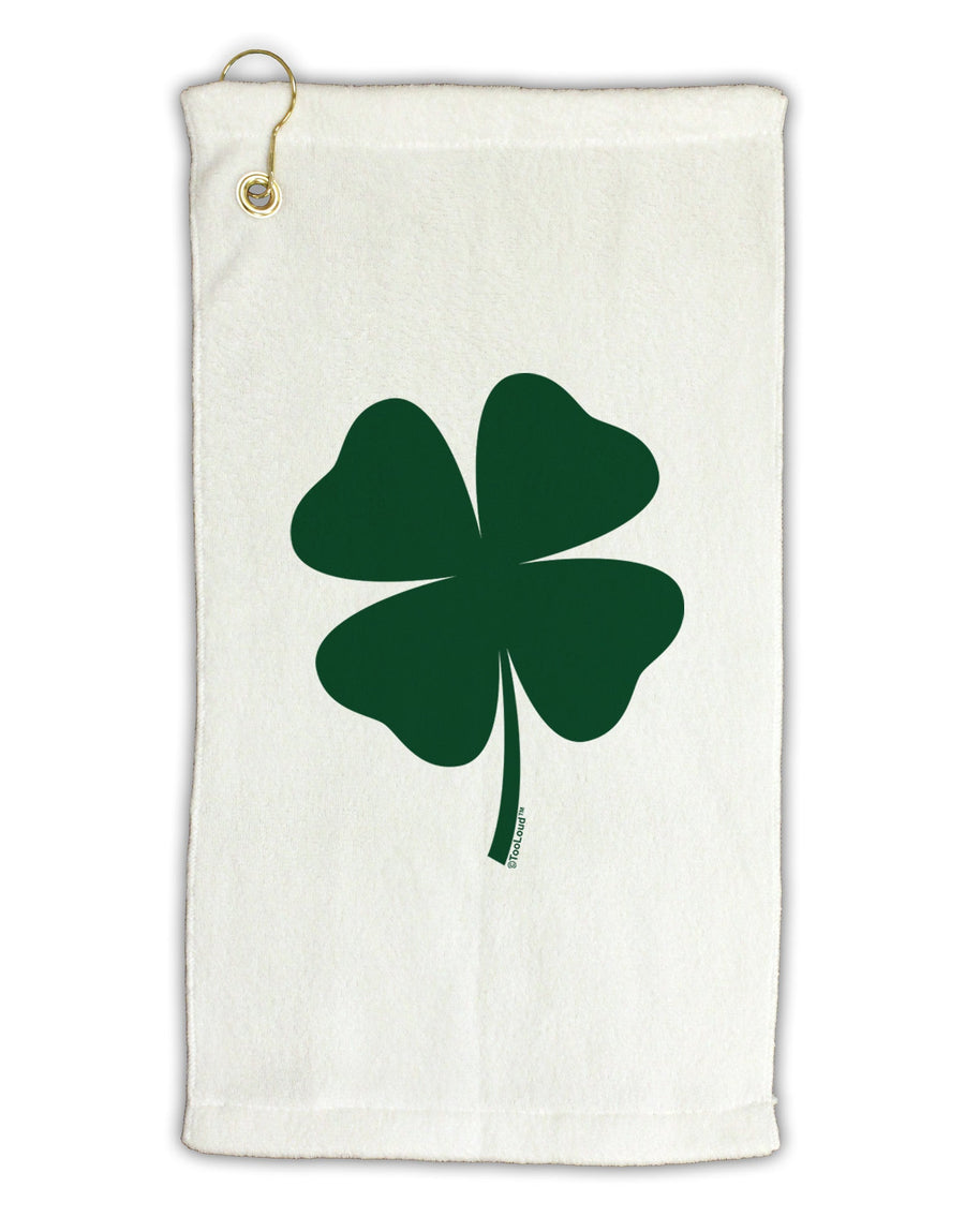 Lucky Four Leaf Clover St Patricks Day Micro Terry Gromet Golf Towel 11&#x22;x19-Golf Towel-TooLoud-White-Davson Sales