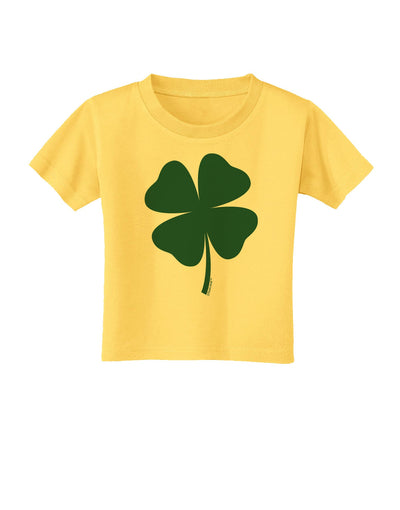 Lucky Four Leaf Clover St Patricks Day Toddler T-Shirt-Toddler T-Shirt-TooLoud-Yellow-2T-Davson Sales