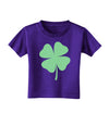 Lucky Four Leaf Clover St Patricks Day Toddler T-Shirt Dark-Toddler T-Shirt-TooLoud-Purple-2T-Davson Sales