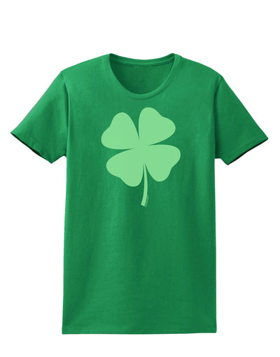 Lucky Four Leaf Clover St Patricks Day Womens Dark T-Shirt-TooLoud-Kelly-Green-X-Small-Davson Sales