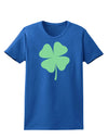 Lucky Four Leaf Clover St Patricks Day Womens Dark T-Shirt-TooLoud-Royal-Blue-X-Small-Davson Sales