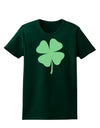 Lucky Four Leaf Clover St Patricks Day Womens Dark T-Shirt-TooLoud-Forest-Green-Small-Davson Sales