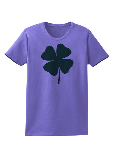 Lucky Four Leaf Clover St Patricks Day Womens T-Shirt-Womens T-Shirt-TooLoud-Violet-X-Small-Davson Sales