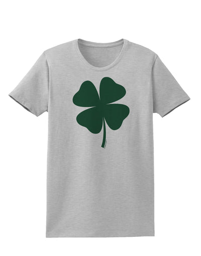 Lucky Four Leaf Clover St Patricks Day Womens T-Shirt-Womens T-Shirt-TooLoud-AshGray-X-Small-Davson Sales