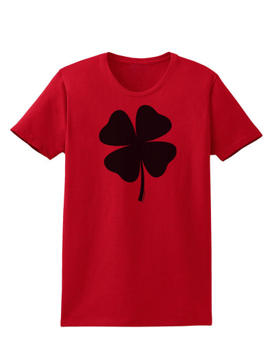 Lucky Four Leaf Clover St Patricks Day Womens T-Shirt-Womens T-Shirt-TooLoud-Red-X-Small-Davson Sales