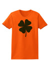 Lucky Four Leaf Clover St Patricks Day Womens T-Shirt-Womens T-Shirt-TooLoud-Orange-X-Small-Davson Sales