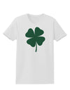 Lucky Four Leaf Clover St Patricks Day Womens T-Shirt-Womens T-Shirt-TooLoud-White-X-Small-Davson Sales