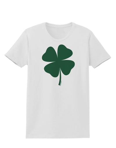 Lucky Four Leaf Clover St Patricks Day Womens T-Shirt-Womens T-Shirt-TooLoud-White-X-Small-Davson Sales