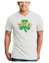 Lucky Shamrock Design Distressed Adult V-Neck T-shirt by TooLoud-Mens V-Neck T-Shirt-TooLoud-White-Small-Davson Sales