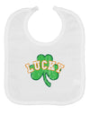 Lucky Shamrock Design Distressed Baby Bib by TooLoud