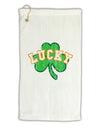 Lucky Shamrock Design Distressed Micro Terry Gromet Golf Towel 16 x 25 inch by TooLoud-Golf Towel-TooLoud-White-Davson Sales