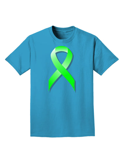 Lyme Disease Awareness Ribbon - Lime Green Adult Dark T-Shirt-Mens T-Shirt-TooLoud-Turquoise-Small-Davson Sales