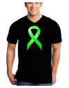 Lyme Disease Awareness Ribbon - Lime Green Adult Dark V-Neck T-Shirt-TooLoud-Black-Small-Davson Sales