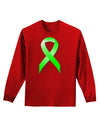 Lyme Disease Awareness Ribbon - Lime Green Adult Long Sleeve Dark T-Shirt-TooLoud-Red-Small-Davson Sales