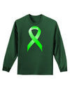 Lyme Disease Awareness Ribbon - Lime Green Adult Long Sleeve Dark T-Shirt-TooLoud-Dark-Green-Small-Davson Sales