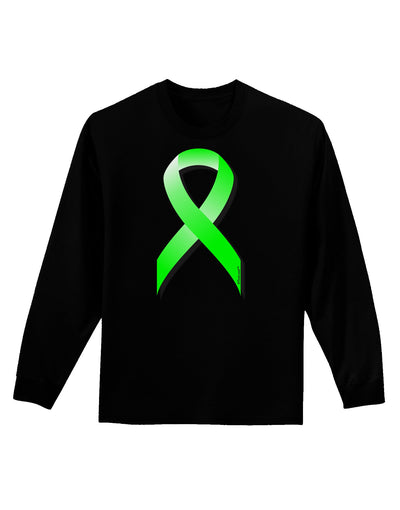 Lyme Disease Awareness Ribbon - Lime Green Adult Long Sleeve Dark T-Shirt-TooLoud-Black-Small-Davson Sales