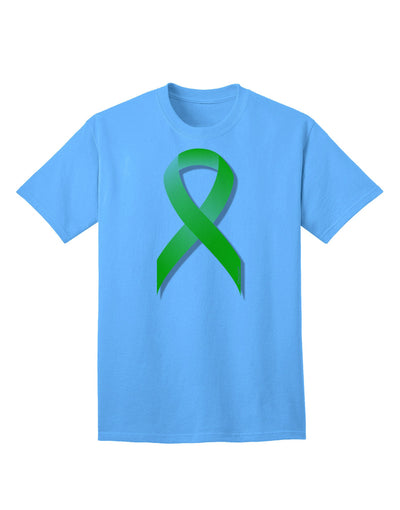 Lyme Disease Awareness Ribbon - Lime Green Adult T-Shirt-Mens T-Shirt-TooLoud-Aquatic-Blue-Small-Davson Sales