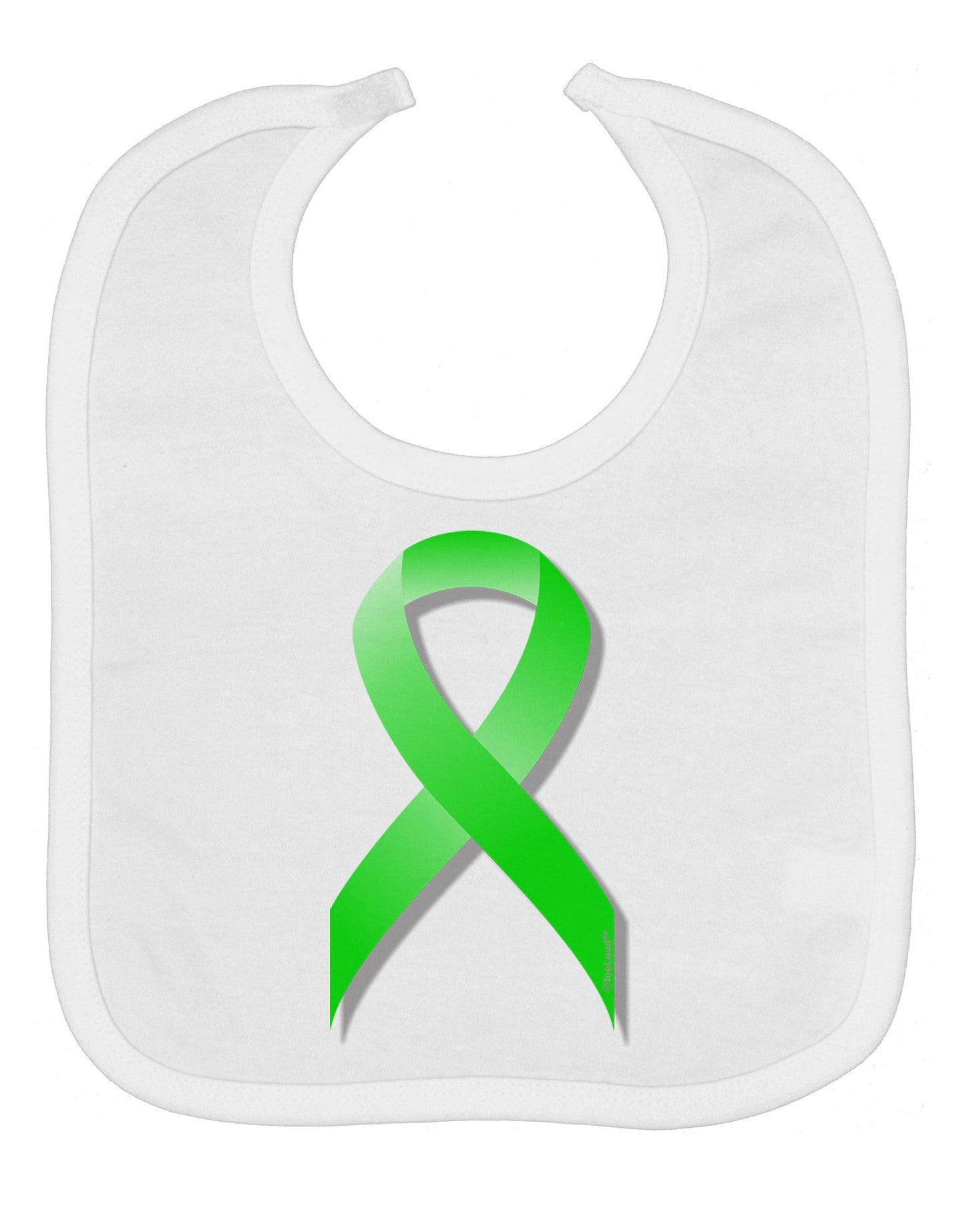 Lyme Disease Awareness Ribbon - Lime Green Baby Bib