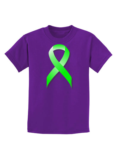 Lyme Disease Awareness Ribbon - Lime Green Childrens Dark T-Shirt-Childrens T-Shirt-TooLoud-Purple-X-Small-Davson Sales