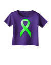 Lyme Disease Awareness Ribbon - Lime Green Infant T-Shirt Dark-Infant T-Shirt-TooLoud-Purple-06-Months-Davson Sales