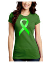 Lyme Disease Awareness Ribbon - Lime Green Juniors Crew Dark T-Shirt-T-Shirts Juniors Tops-TooLoud-Kiwi-Green-Juniors Fitted Small-Davson Sales