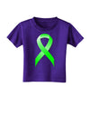 Lyme Disease Awareness Ribbon - Lime Green Toddler T-Shirt Dark-Toddler T-Shirt-TooLoud-Purple-2T-Davson Sales