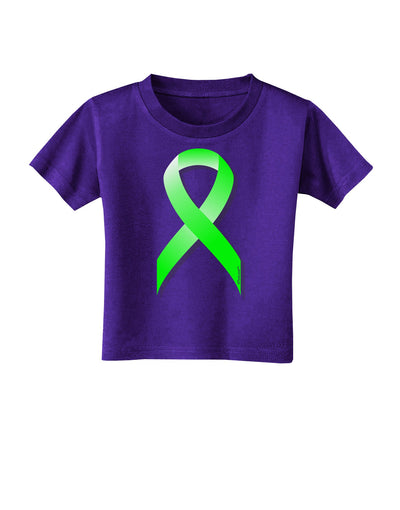 Lyme Disease Awareness Ribbon - Lime Green Toddler T-Shirt Dark-Toddler T-Shirt-TooLoud-Purple-2T-Davson Sales