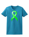 Lyme Disease Awareness Ribbon - Lime Green Womens Dark T-Shirt-TooLoud-Turquoise-X-Small-Davson Sales