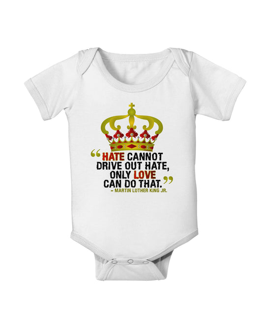 MLK - Only Love Quote Baby Romper Bodysuit-Baby Romper-TooLoud-White-06-Months-Davson Sales