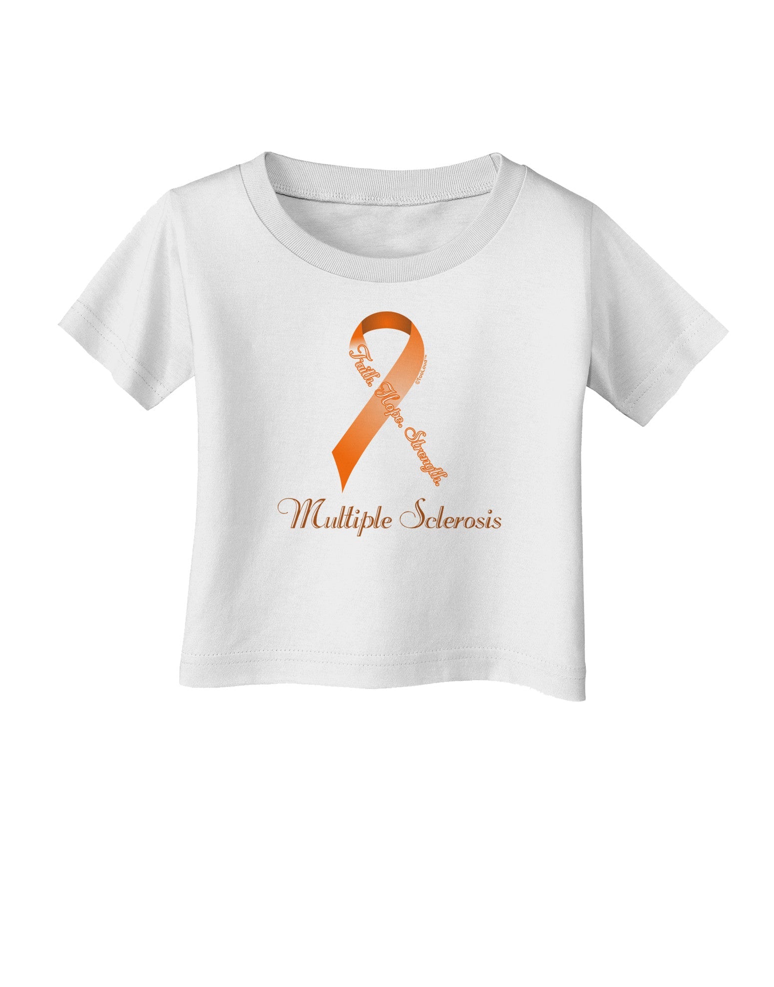 MS - Faith Hope Strength Infant T-Shirt-Infant T-Shirt-TooLoud-White-06-Months-Davson Sales