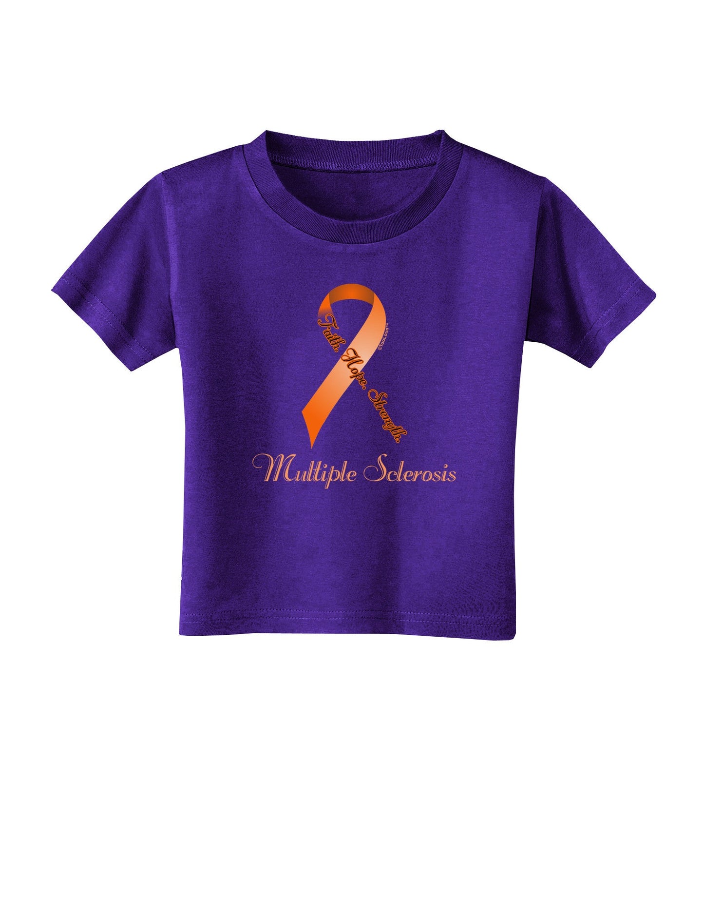 MS - Faith Hope Strength Toddler T-Shirt Dark-Toddler T-Shirt-TooLoud-Purple-2T-Davson Sales