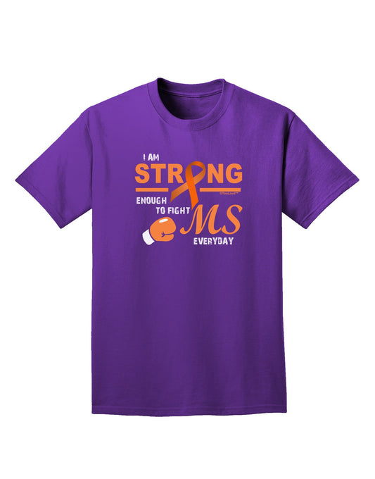 MS - I Am Strong Adult Dark T-Shirt-Mens T-Shirt-TooLoud-Purple-Small-Davson Sales