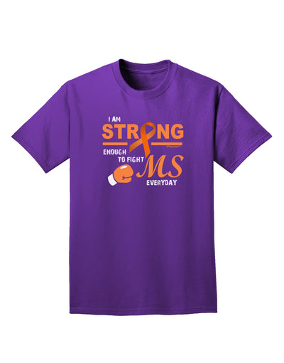 MS - I Am Strong Adult Dark T-Shirt-Mens T-Shirt-TooLoud-Purple-Small-Davson Sales