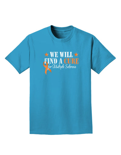 MS - We Will Find A Cure Adult Dark T-Shirt-Mens T-Shirt-TooLoud-Turquoise-Small-Davson Sales
