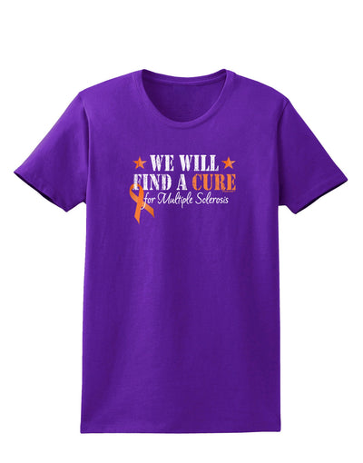 MS - We Will Find A Cure Womens Dark T-Shirt-Womens T-Shirt-TooLoud-Purple-X-Small-Davson Sales