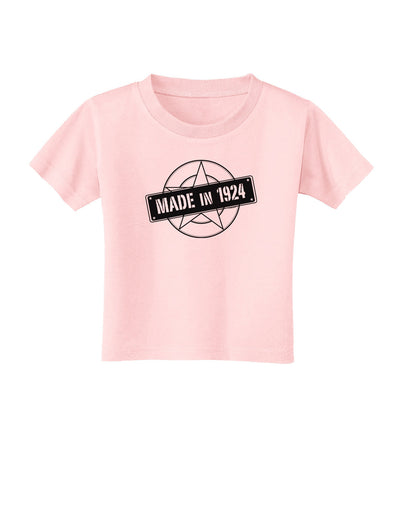 Made In Birth Year 1924 Toddler T-Shirt-Toddler T-Shirt-TooLoud-Light-Pink-2T-Davson Sales