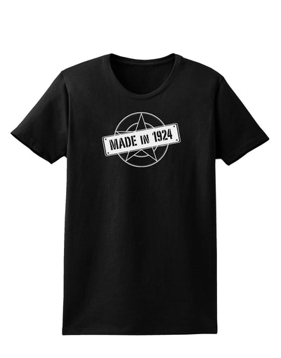 Made In Birth Year 1924 Womens Dark T-Shirt-TooLoud-Black-X-Small-Davson Sales