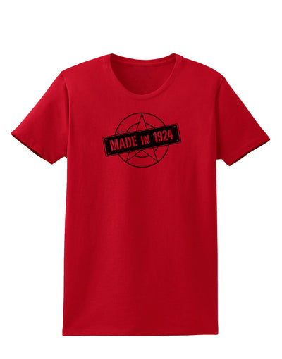 Made In Birth Year 1924 Womens T-Shirt-Womens T-Shirt-TooLoud-Red-X-Small-Davson Sales