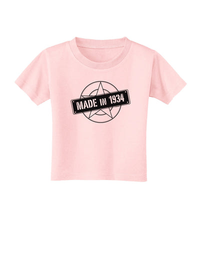 Made In Birth Year 1934 Toddler T-Shirt-Toddler T-Shirt-TooLoud-Light-Pink-2T-Davson Sales