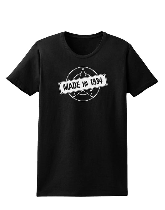 Made In Birth Year 1934 Womens Dark T-Shirt-TooLoud-Black-X-Small-Davson Sales