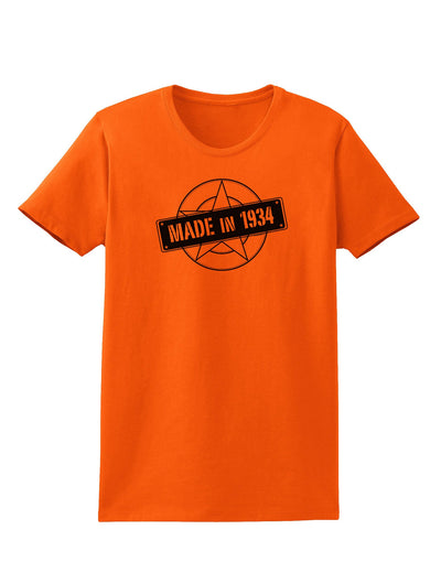 Made In Birth Year 1934 Womens T-Shirt-Womens T-Shirt-TooLoud-Orange-X-Small-Davson Sales