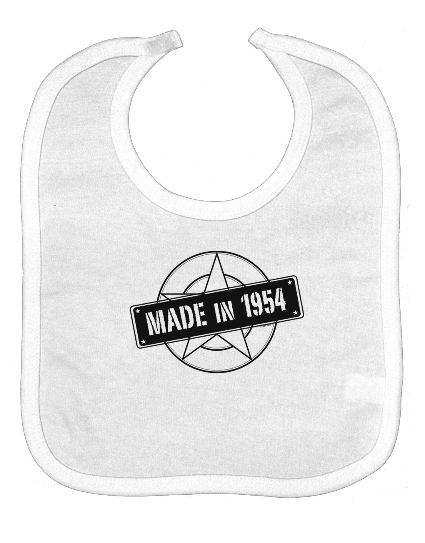 Made In Birth Year 1954 Baby Bib