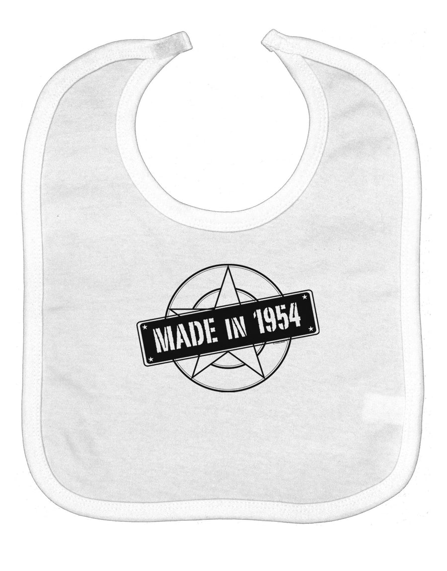 Made In Birth Year 1954 Baby Bib