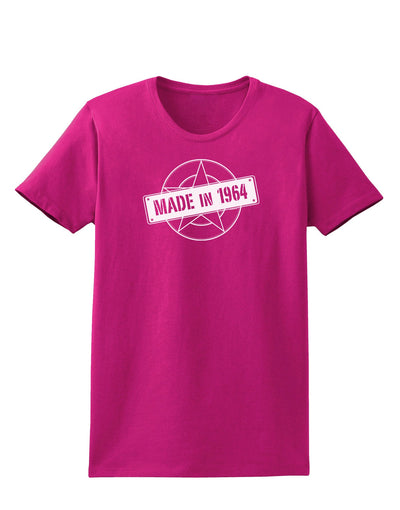 Made In Birth Year 1964 Womens Dark T-Shirt-TooLoud-Hot-Pink-Small-Davson Sales