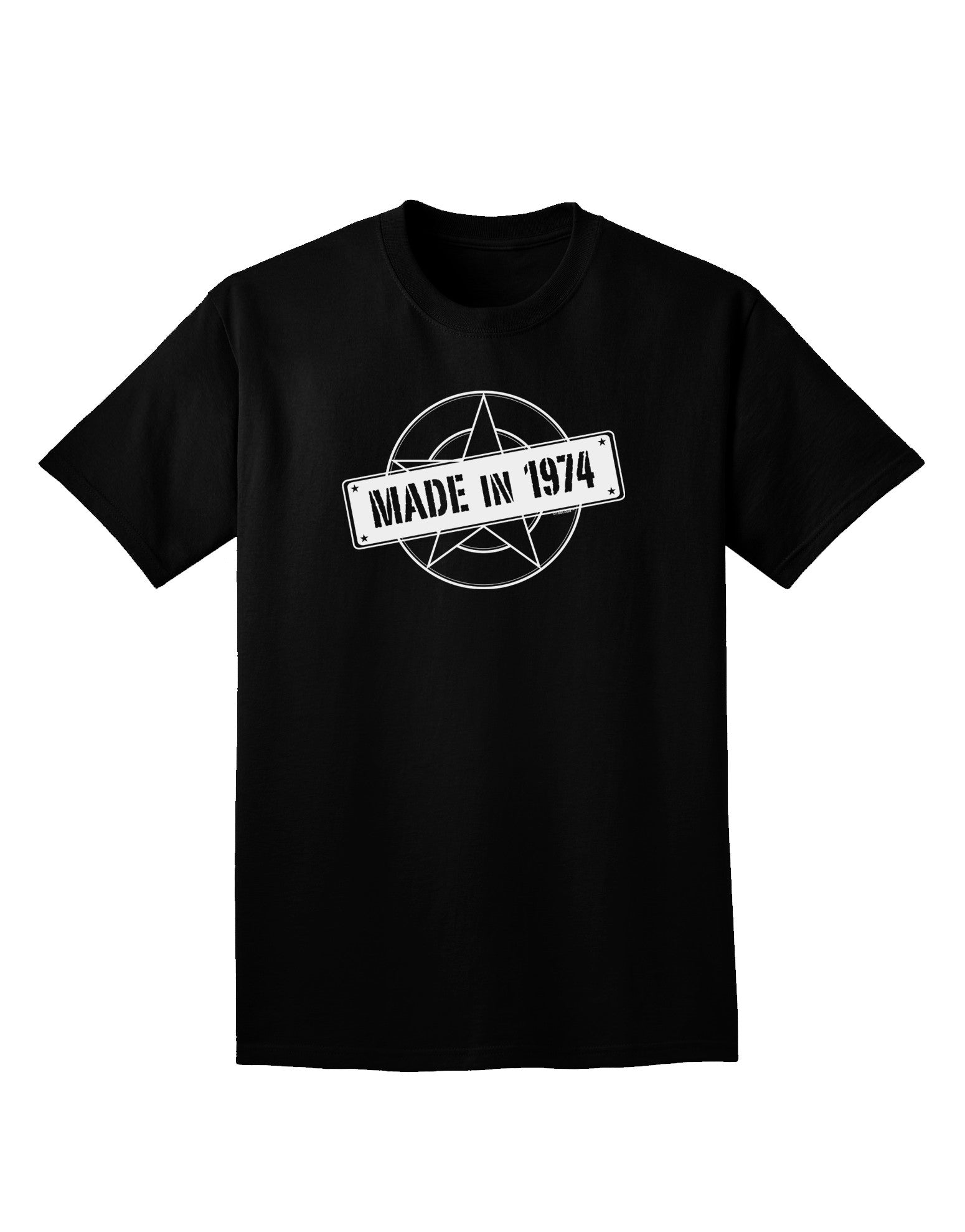 Made In Birth Year 1974 Adult Dark V-Neck T-Shirt-TooLoud-Black-Small-Davson Sales