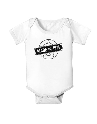 Made In Birth Year 1974 Baby Romper Bodysuit-Baby Romper-TooLoud-White-06-Months-Davson Sales