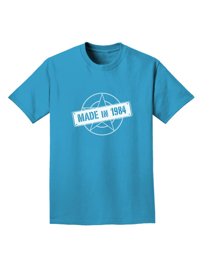 Made In Birth Year 1984 Adult Dark T-Shirt-Mens T-Shirt-TooLoud-Turquoise-Small-Davson Sales