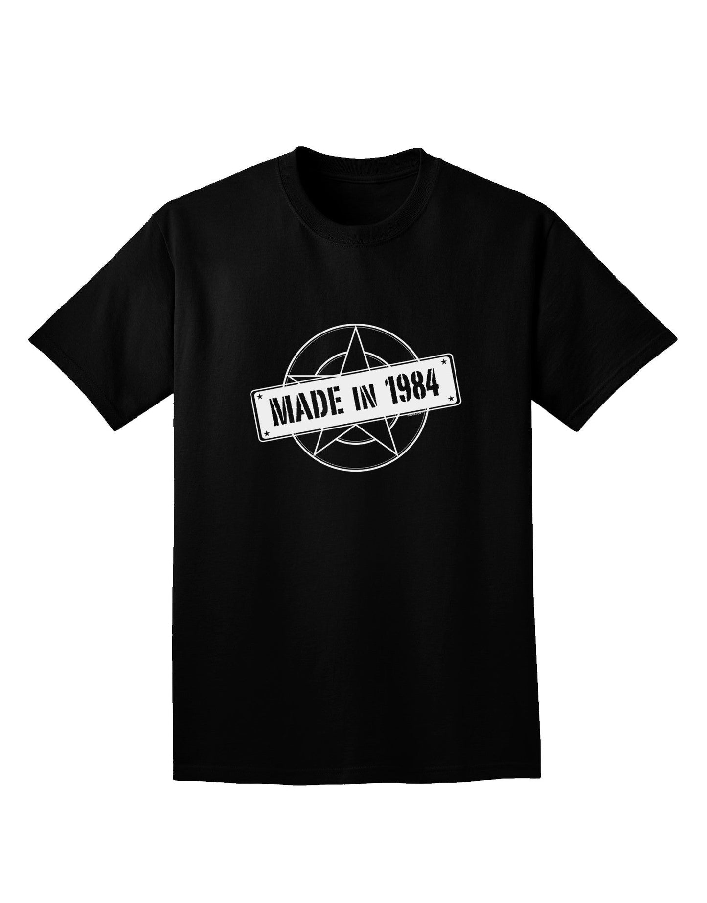 Made In Birth Year 1984 Adult Dark V-Neck T-Shirt-TooLoud-Black-Small-Davson Sales