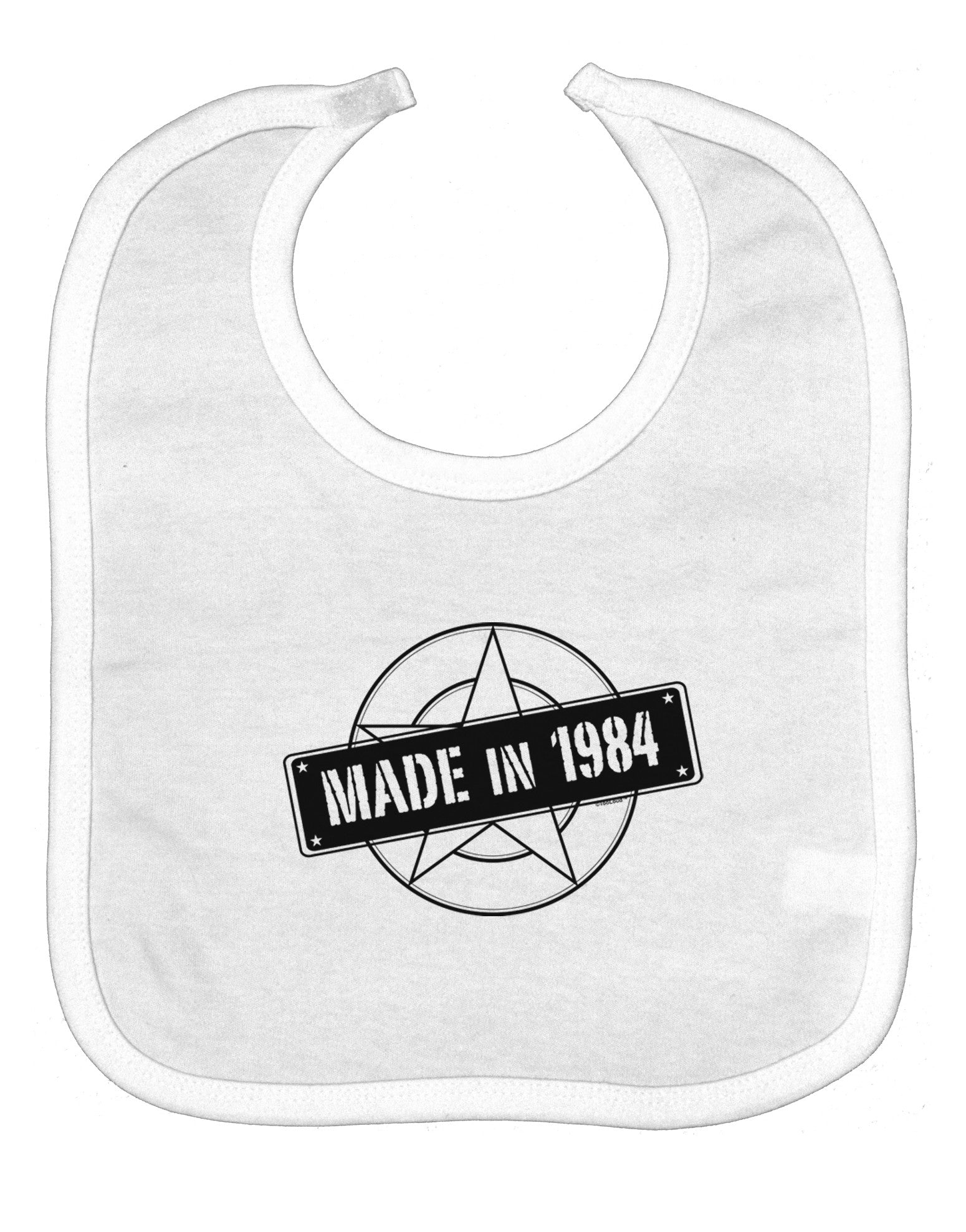 Made In Birth Year 1984 Baby Bib