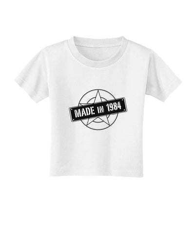 Made In Birth Year 1984 Toddler T-Shirt-Toddler T-Shirt-TooLoud-White-2T-Davson Sales